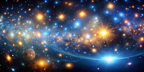 Obraz premium Laniakea Supercluster Stunning Wallpaper Depicting Cosmic Beauty and Vastness of the Universe