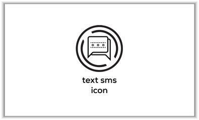 Obraz premium text SMS icon