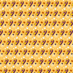 Halloween pattern background vector illustration.