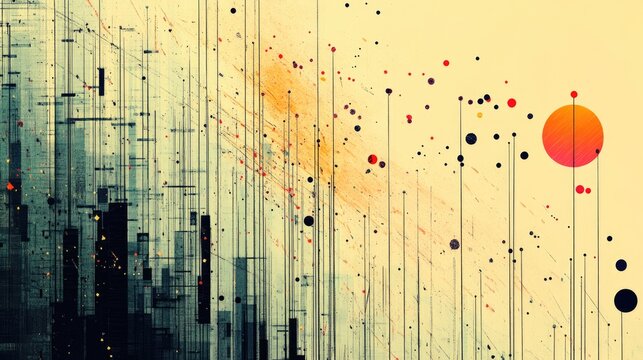 Negative relationship between stock prices and interest rates illustrated in a scatter plot showcasing macroeconomic effects