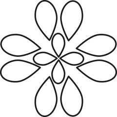 flower petals coloring page