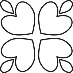 flower petals coloring page