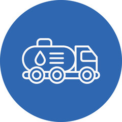 Fuel Truck line circle icon