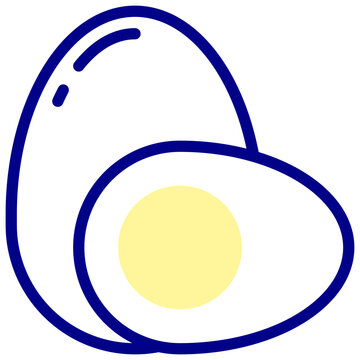 recommend clip art: boiled egg mixed outline vector icon