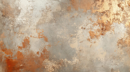 Fototapeta premium Textured surface with warm metallic tones, featuring copper and taupe hues, creating rustic and artistic backdrop. blend of colors adds depth and warmth to any design
