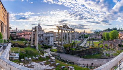 Naklejka premium The Roman Forum view in Rome City of Italy