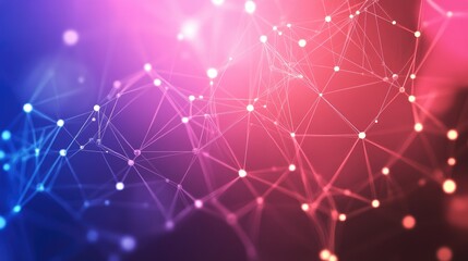 Obraz premium Abstract low poly line structure representing network connections concept