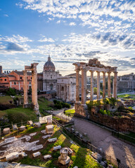 Obraz premium The Roman Forum view in Rome City of Italy