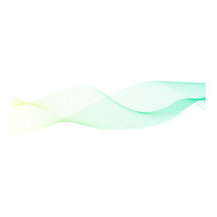 spectrum gradient line wave on white background, vector illustration.