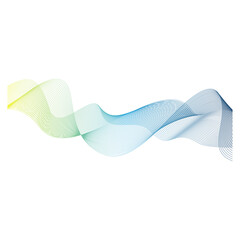 spectrum gradient line wave on white background, vector illustration.