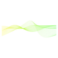 spectrum gradient line wave on white background, vector illustration.