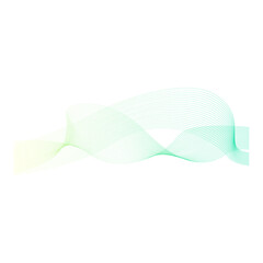 spectrum gradient line wave on white background, vector illustration.