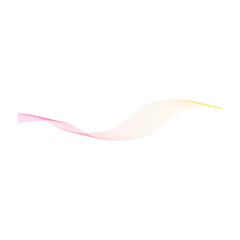 spectrum gradient line wave on white background, vector illustration.
