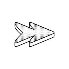 Line Dotted Arrows, Vector Illustration.
