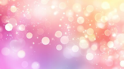 Obraz premium Abstract Pink and Yellow Bokeh Background with Sparkling Lights - Perfect for Festive Designs.