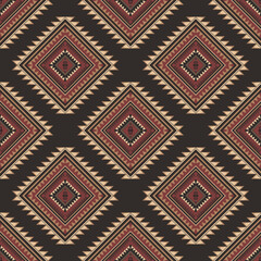 Vintage abstract tribal geometric seamless Ethnic pattern.