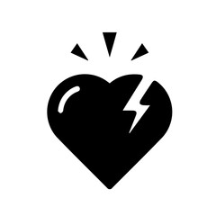 heartbroken glyph icon