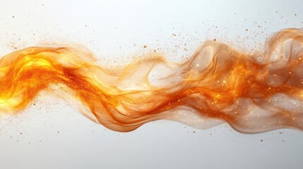 torch flame isolated against a white background representing light warmth and the essence of fire in a striking and vivid manner