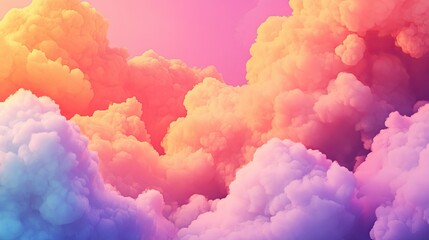 Abstract cloud pattern with soft fluffy shapes, space for text in the open areas between clouds