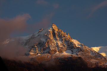 sunset in the mountains