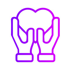 heart wings gradient icon