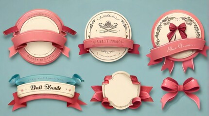 set of christmas labels