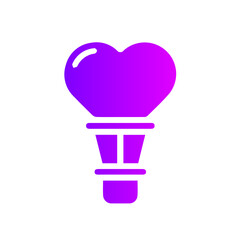 hot air balloon gradient icon