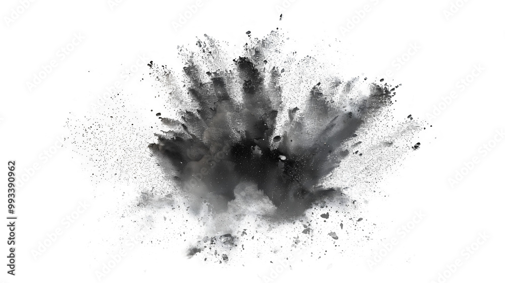 Wall mural black dust explosion