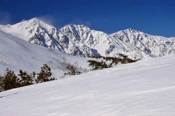Winter scenery in Hakuba snow resort, Nagano