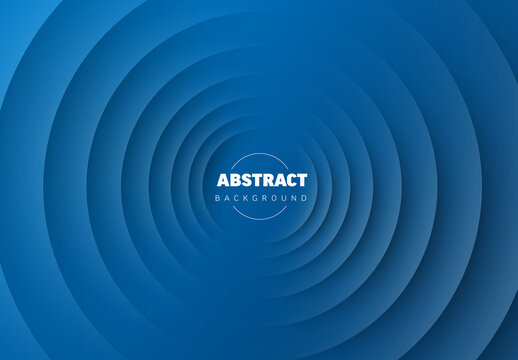Abstract blue background made from centered relief circles with place for your text