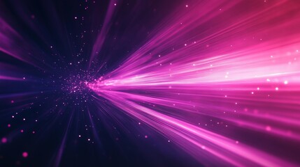 Fototapeta premium Neon Speed Rays. Burst of Pink and Purple Light Energy