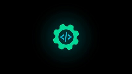 Programming Coding Icon - Setting Icon illustration