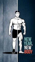 Dramatic before and after body transformation for New Year fitness goals


