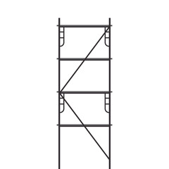 Scaffolding. Vector flat design aluminum prefabricated scaffolding isolated illustration white background.