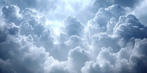 Fototapeta premium White Clouds in a Clear Blue Sky