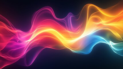 Obraz premium Abstract Colorful Waves of Light and Energy