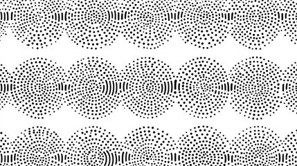 A seamless radial halftone pattern featuring the smallest repeating shapes, maintaining perfect consistency in dimension, width, and height