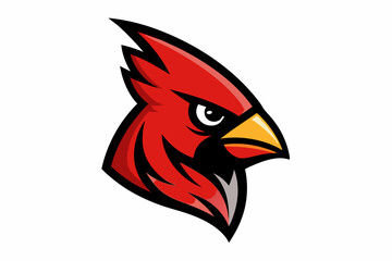 Cardinal head mascot design vector