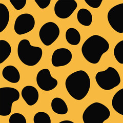 Animal print polka dot leopard spots seamless pattern