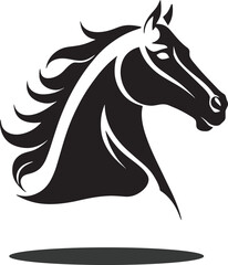 Horse icon and vector logo 