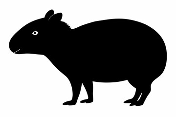 Сapybara Silhouette, Сapybara Animal Vector illustration
