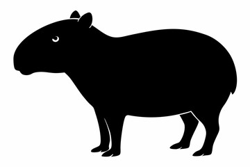 Сapybara Silhouette, Сapybara Animal Vector illustration
