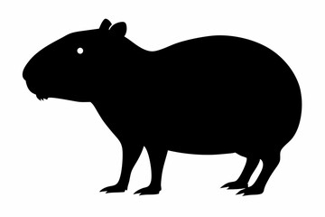 Сapybara Silhouette, Сapybara Animal Vector illustration
