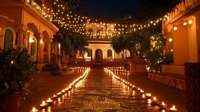 Panch Batti in Jaipur decorated for Diwali