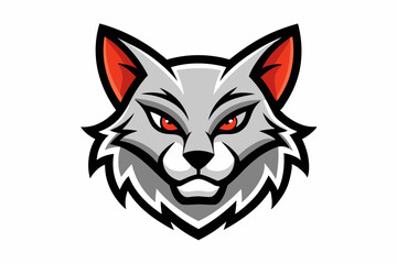 Cat head mascot logo design vector