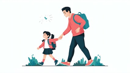 Fototapeta premium parent and children
