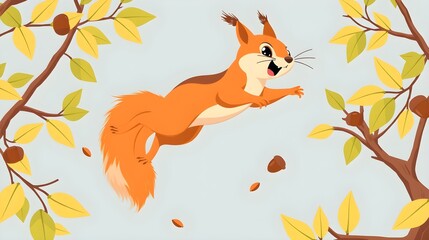 Joyful Leaping Squirrel