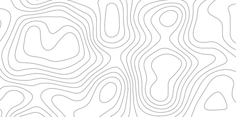 Abstract design with seamless pattern with lines topographic map. geographic mountain relief. the white on black contours topography stylized height of the lines. geographic contour map paper texture.