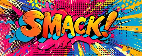Obraz premium Playful pop art background featuring 