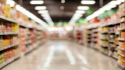 Fototapeta premium shopping in supermarket